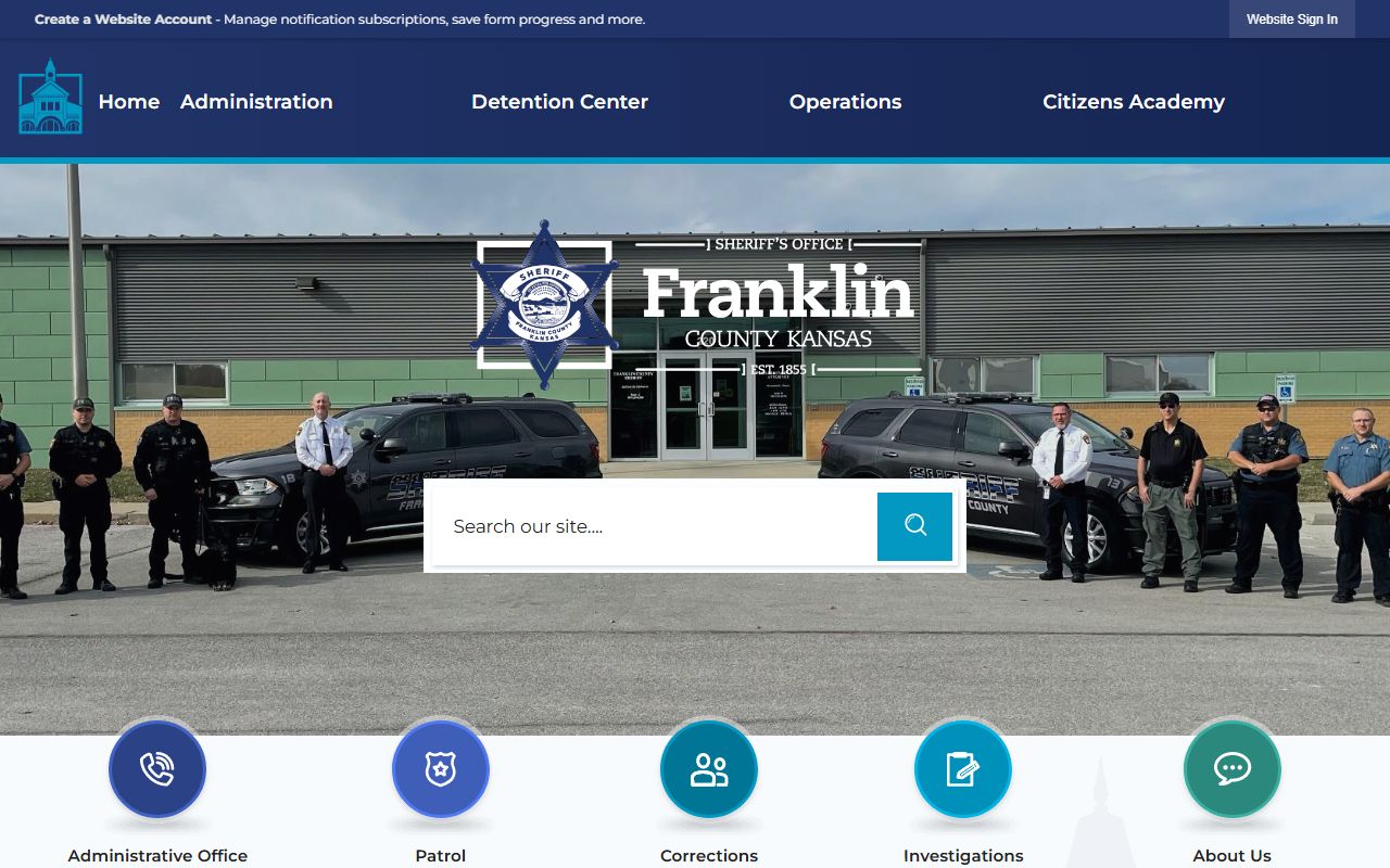Franklin County Sheriff's Office page