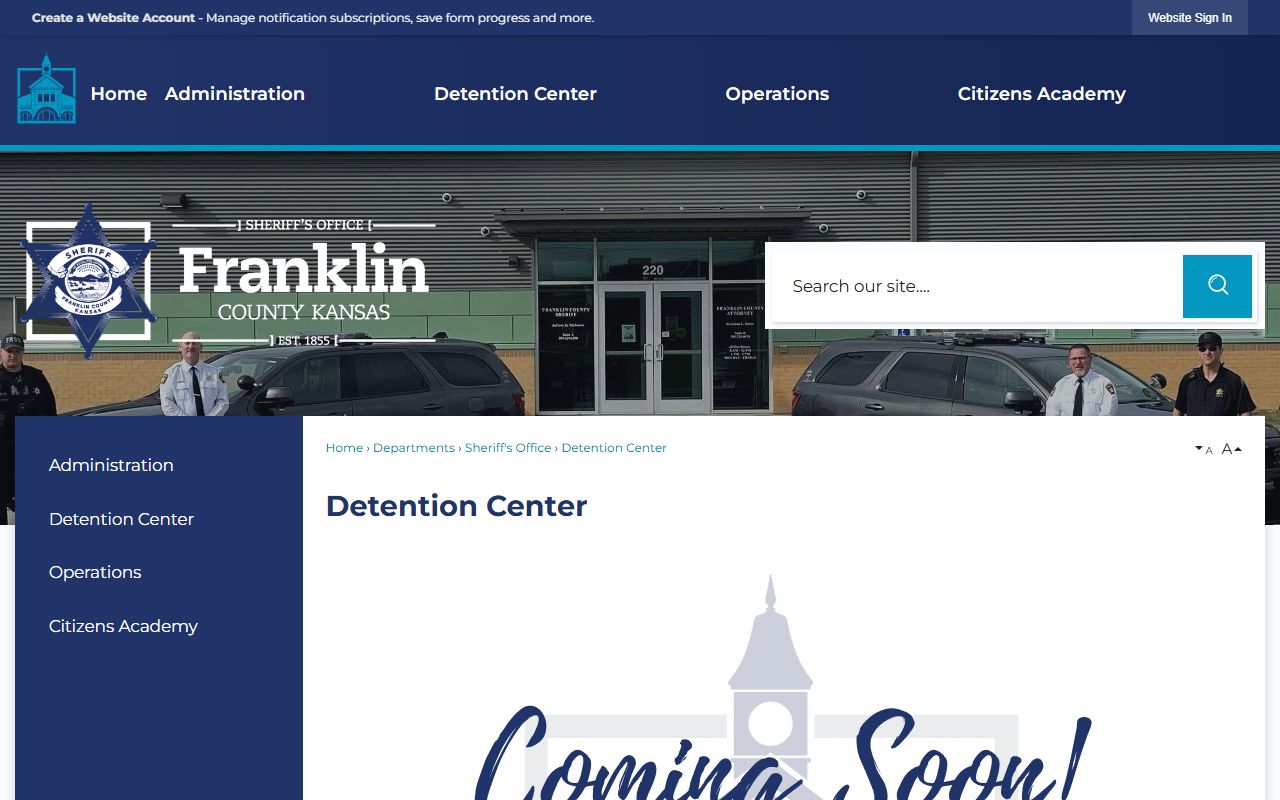 Franklin County inmate records detention center contact source