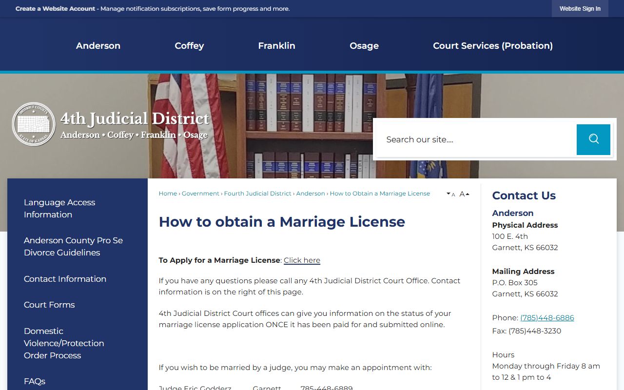 Franklin County marriage records marriage license instructions