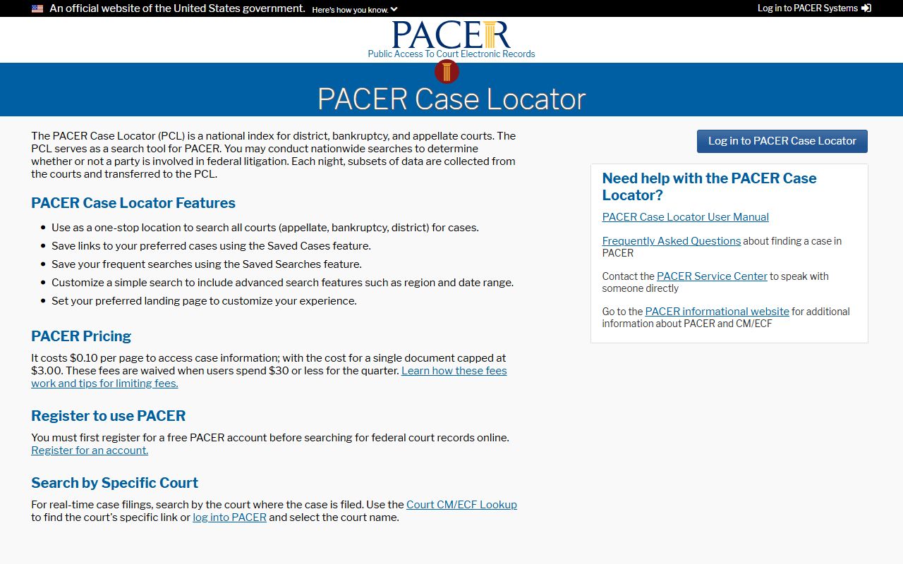 Franklin County probate records compared with PACER Case Locator